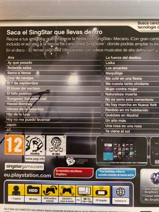 Singstar Mecano para Ps3