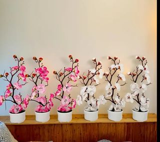 Flores artificiales decorativas (Set de 5)