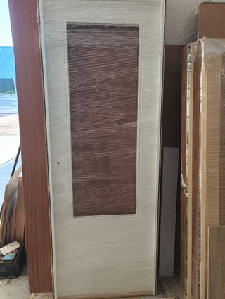 Puerta Blanca Lacada 203x72,5 Marco 80mm Nueva