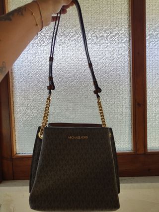 Borsa Michael Kors secchiello marrone