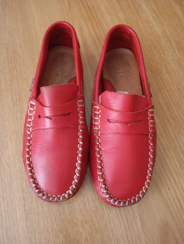 Mocasines Piel Rojo Atlanta Talla 31