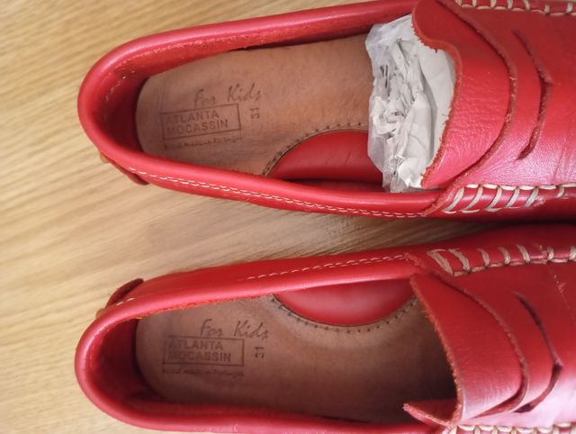 Mocasines Piel Rojo Atlanta Talla 31