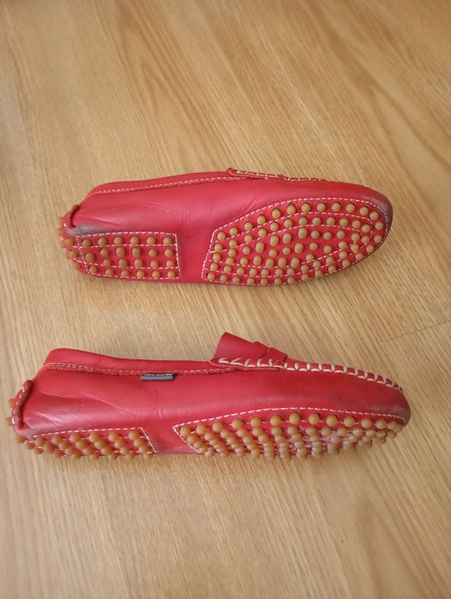 Mocasines Piel Rojo Atlanta Talla 31