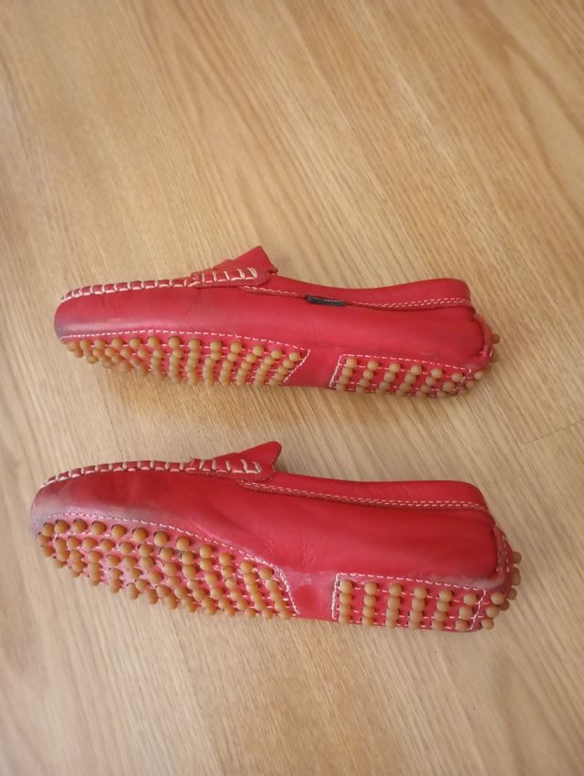 Mocasines Piel Rojo Atlanta Talla 31