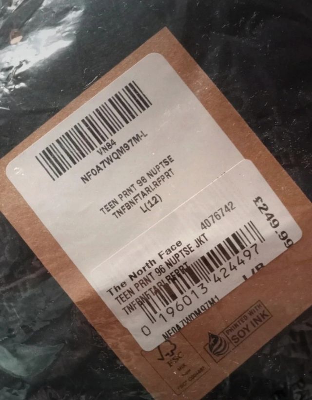 Chaqueta The North Face Nuptse Talla L Jr