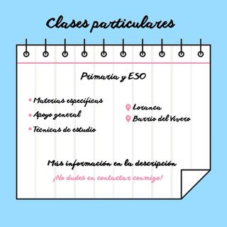 Clases particulares primaria y 1 ESO
