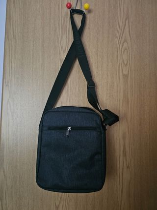 Bolso bandolera hombre negro/gris