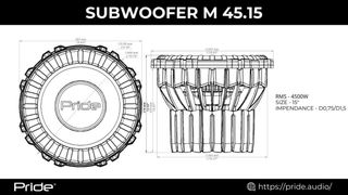 Subwoofer Pride M45 15”