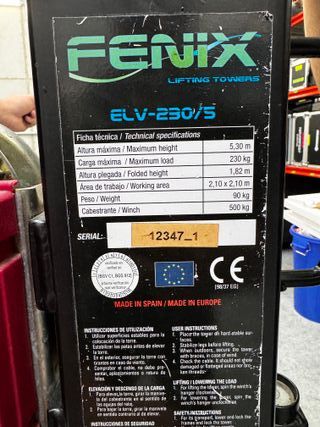 2x FENIX ELV 230/5 - Torre Elevadora