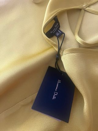 Blusa satén Massimo Dutti amarilla talla S