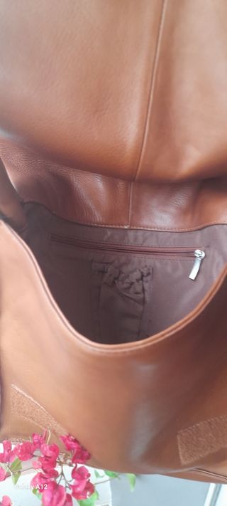 Bolso bandolera de cuero marrón