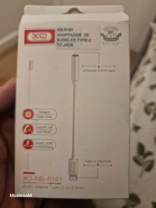 Adaptador Audio XO NB-R161 Type-C a Jack 3.5mm