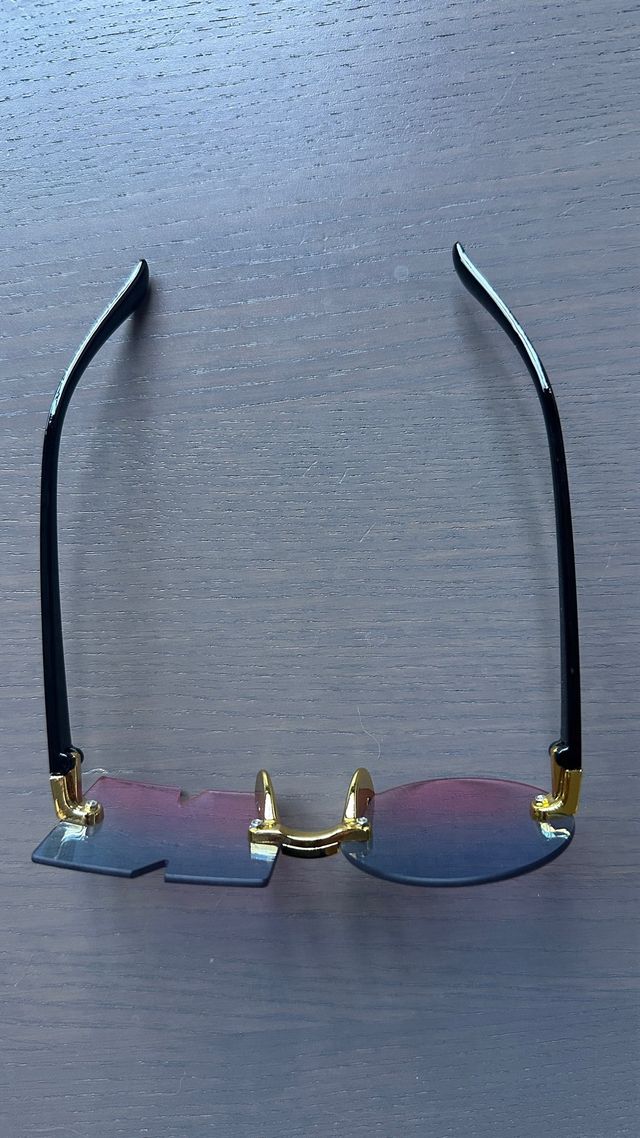 Gafas de festival degradado azul/rosa