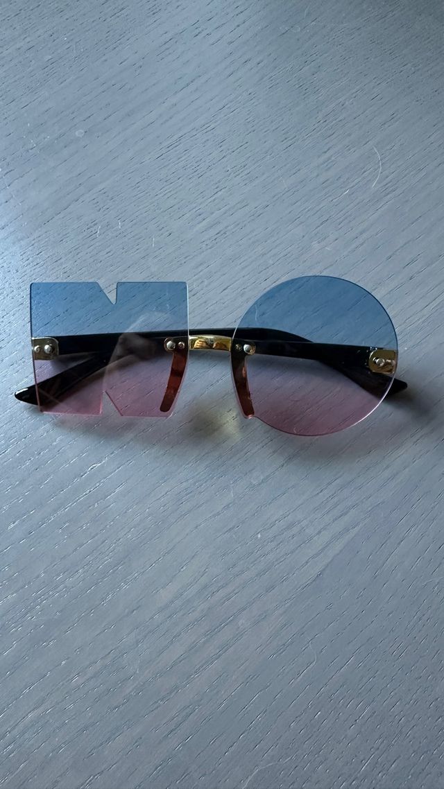 Gafas de festival degradado azul/rosa