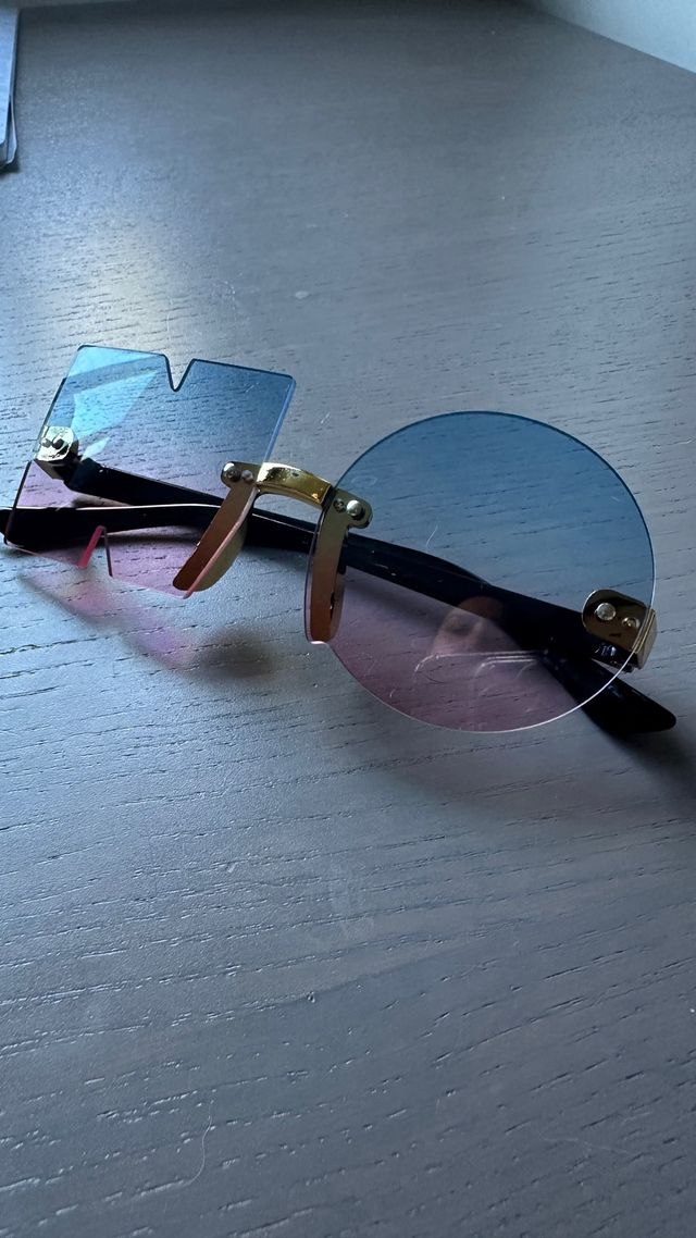 Gafas de festival degradado azul/rosa