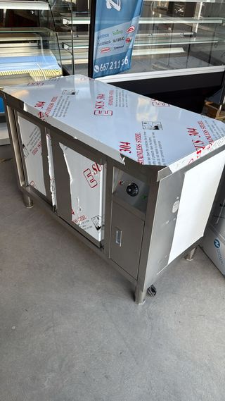 Mesa de trabajo caliente 2 puertas