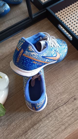Zapatillas Nike Mercurial CR7 Azul y Dorado