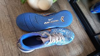 Zapatillas Nike Mercurial CR7 Azul y Dorado