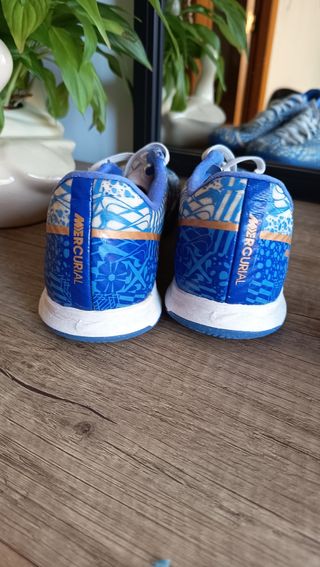 Zapatillas Nike Mercurial CR7 Azul y Dorado