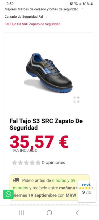 Zapatos de trabajo punta seguridad