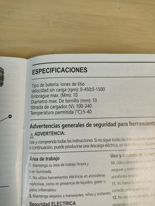 Taladro atornillador 