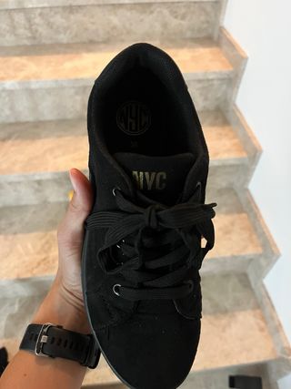 Zapatillas negras talla 38 con un solo uso