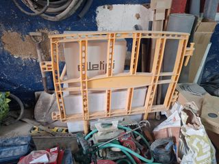 Valla de obra naranja