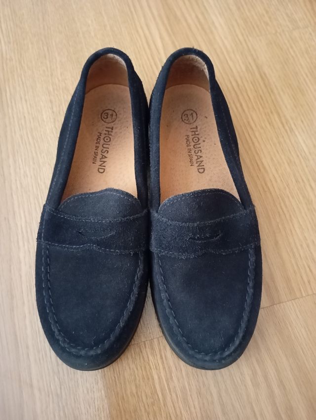 Mocasines ante azul marino Thousand Talla 31