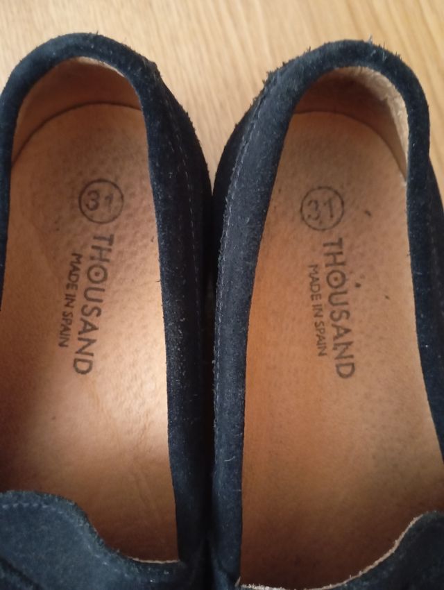 Mocasines ante azul marino Thousand Talla 31