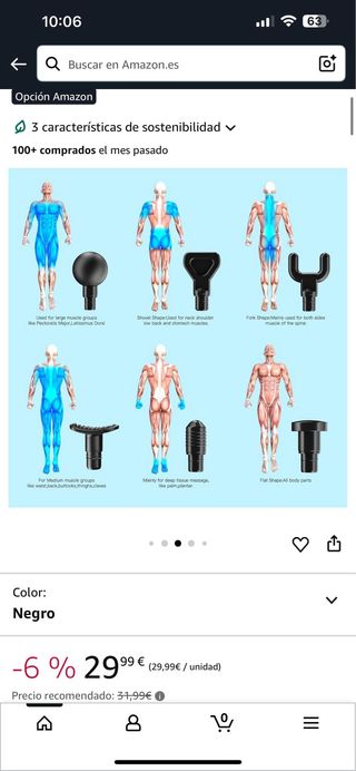 AERLANG Pistola de Masaje Muscular Eléctrica, con 