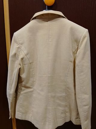 Americana de pana beige mujer