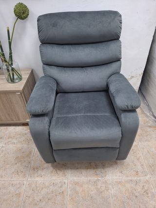 Sillón reclinable moderno gris