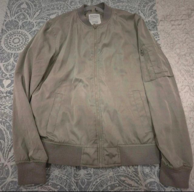 Chaqueta Bershka Hombre Beige Entretiempo