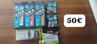 Lote Señuelos Pesca Black Minnow y  Hart