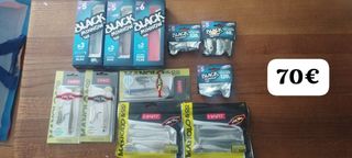 Lote Señuelos Pesca Black Minnow y  Hart