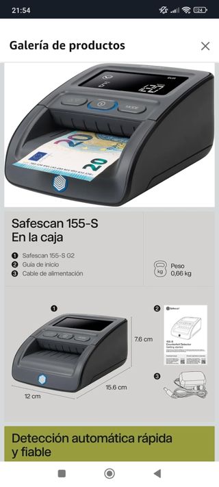 Safescan 155-S Detector Billetes Falsos