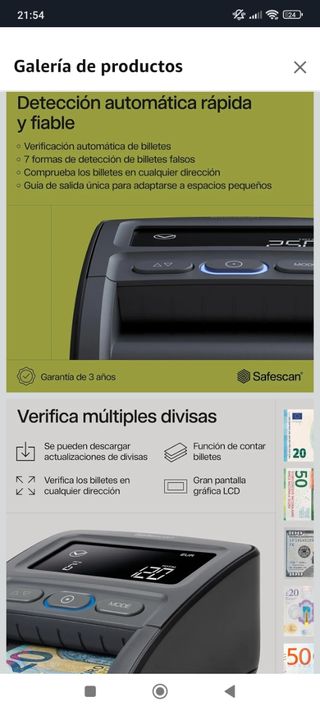 Safescan 155-S Detector Billetes Falsos