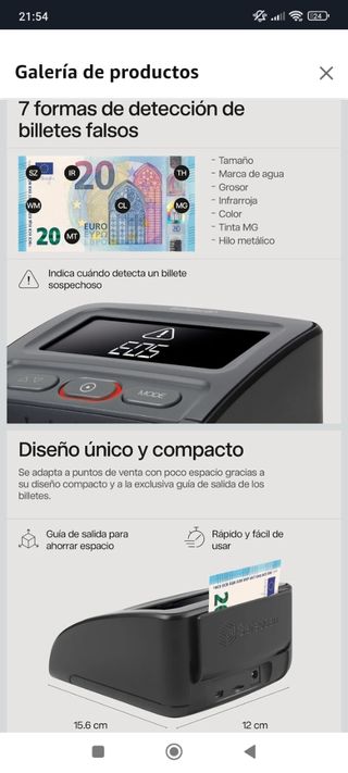 Safescan 155-S Detector Billetes Falsos