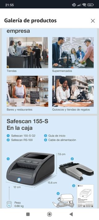 Safescan 155-S Detector Billetes Falsos