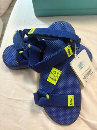 Sandalias niño FREESTYLE azul y verde