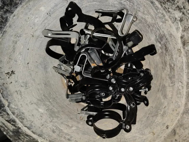 Canalón aluminio lacado negro mate 80mm + bajantes