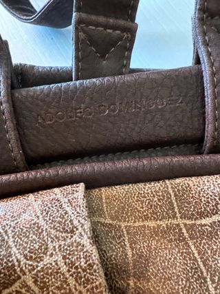Bolso Adolfo Domínguez Marrón Piel Cocodrilo