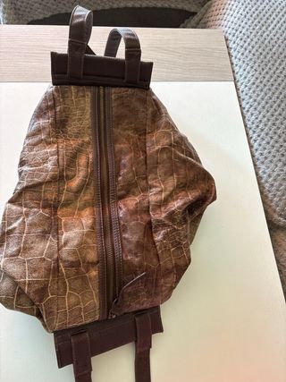 Bolso Adolfo Domínguez Marrón Piel Cocodrilo