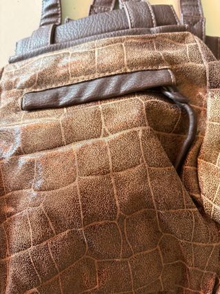 Bolso Adolfo Domínguez Marrón Piel Cocodrilo