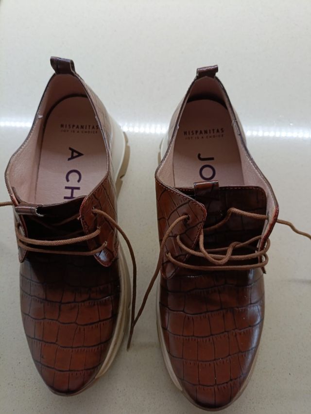 Zapatos Hispanitas Piel Marrón Talla 39