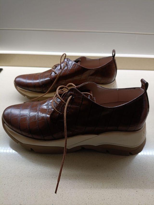 Zapatos Hispanitas Piel Marrón Talla 39