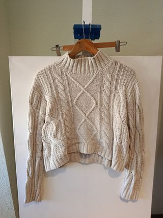 Jersey de punto grueso blanco