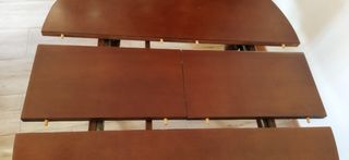 Mesa camilla redonda de madera