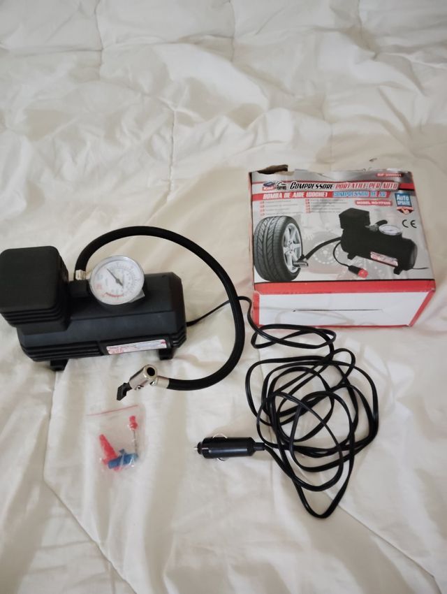 Compresor de aire portátil con manómetro