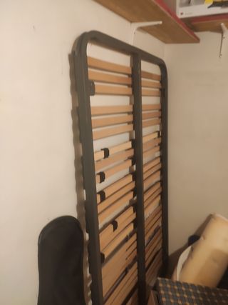 Somier metálico con láminas de madera 105x180